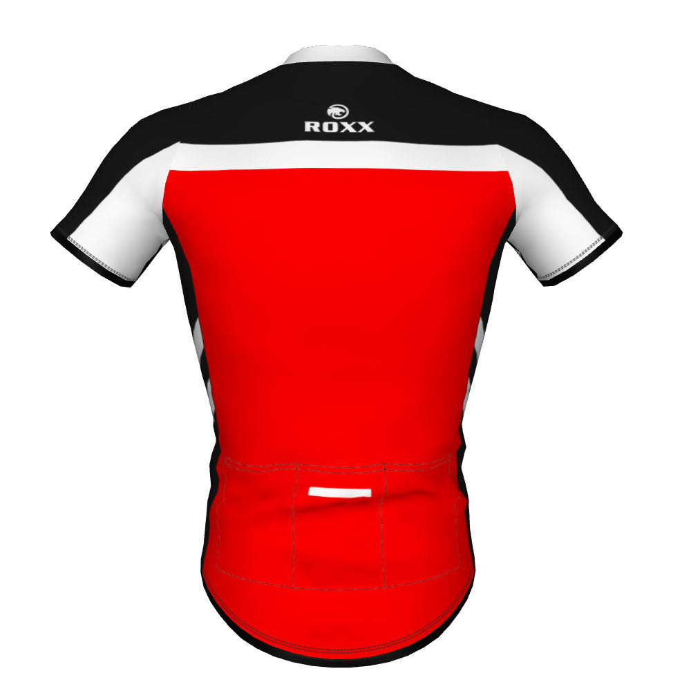 ROXX SPORTS Men's Cycling Jersey Short Sleeves Road and Mountain Bike Shirt MTB Top Zipper Rear Pockets