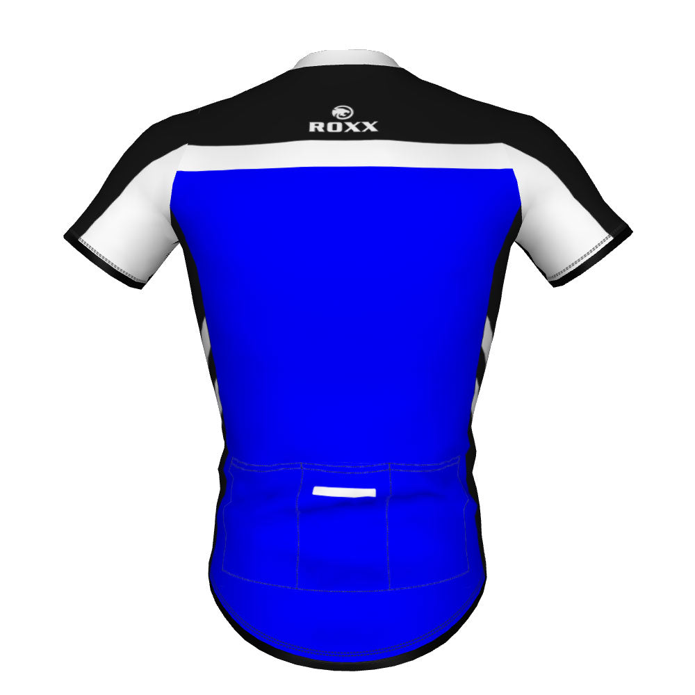 ROXX SPORTS Men's Cycling Jersey Short Sleeves Road and Mountain Bike Shirt MTB Top Zipper Rear Pockets