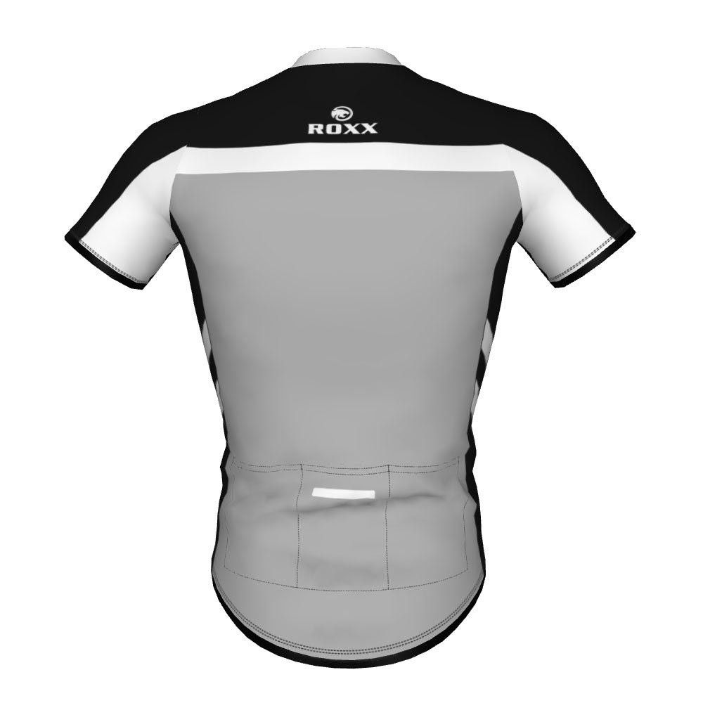 ROXX SPORTS Men's Cycling Jersey Short Sleeves Road and Mountain Bike Shirt MTB Top Zipper Rear Pockets