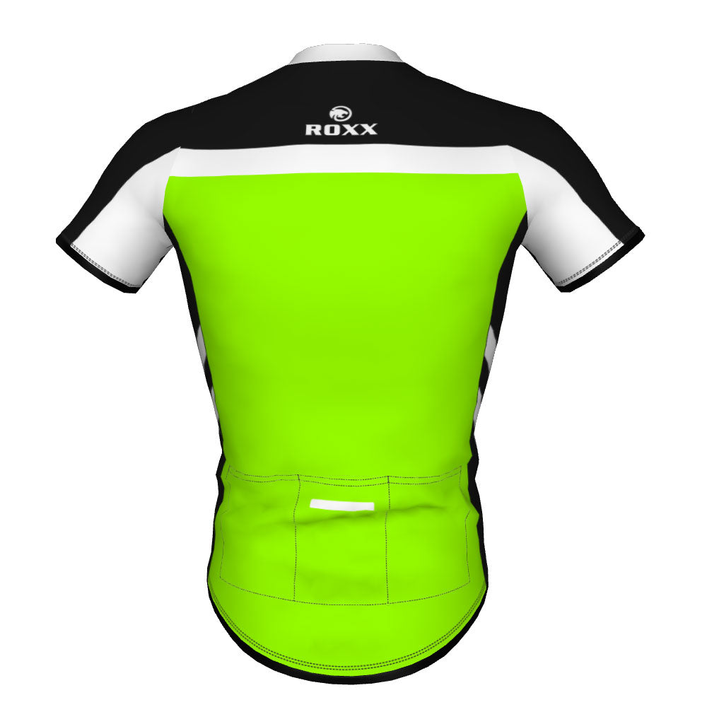 ROXX SPORTS Men's Cycling Jersey Short Sleeves Road and Mountain Bike Shirt MTB Top Zipper Rear Pockets