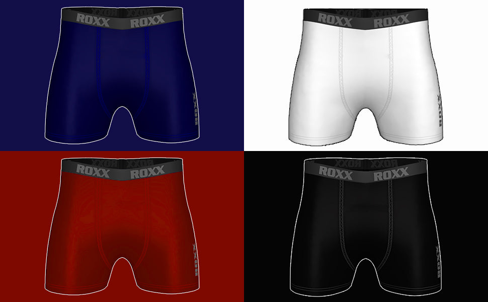 ROXX Mens Compression Boxer Shorts Trunks Briefs Pants, Base Layer, Running Underwear