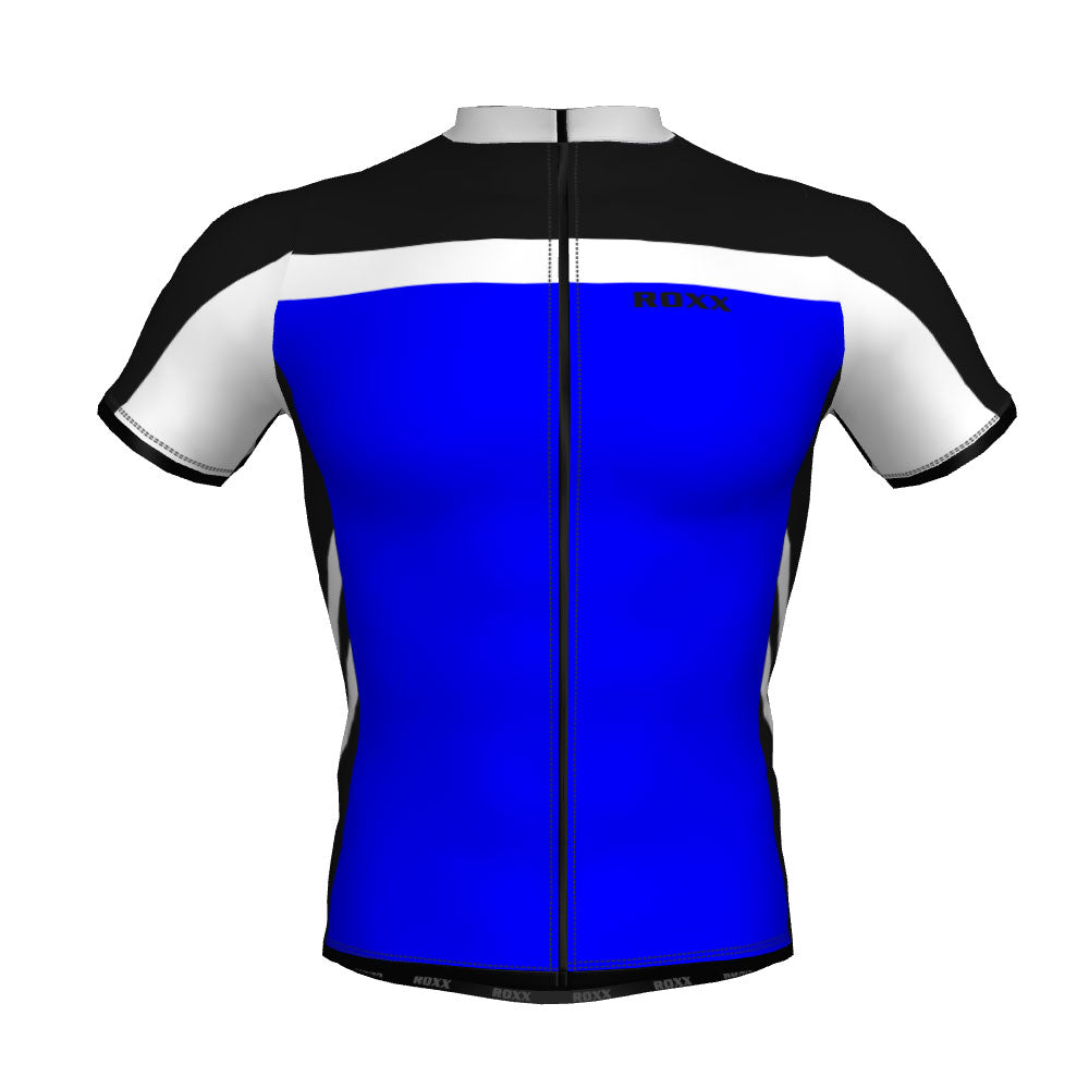 ROXX SPORTS Men's Cycling Jersey Short Sleeves Road and Mountain Bike Shirt MTB Top Zipper Rear Pockets
