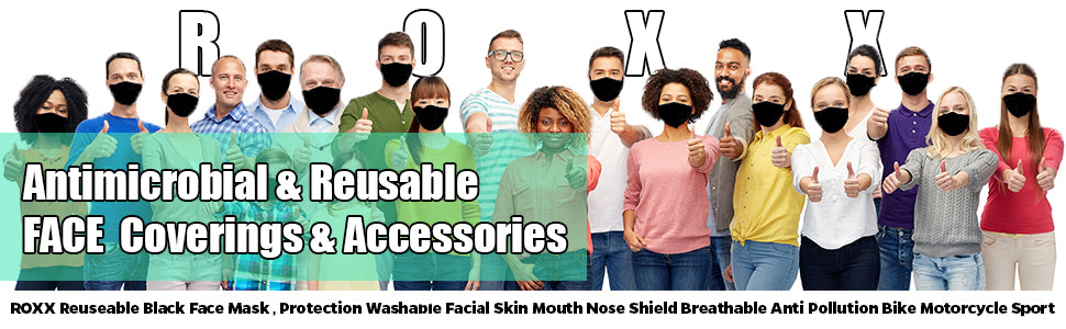 ROXX Sports 3-Pack Double Layer Reusable Face Mask - Washable Nose Shield Breathable Anti Pollution Mask