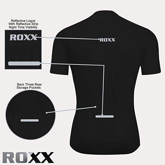 Cycling Jersey Men Black Short Sleeves Bike Riding Outdoor Sports Bicycle Shirt