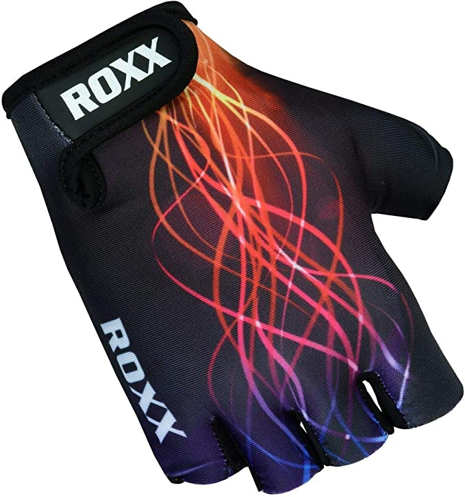 ROXX Cycling Gloves Fingerless Mens Women Kids Unisex Gel Padded Cycling Gloves Half Finger Bike Riding Mitts