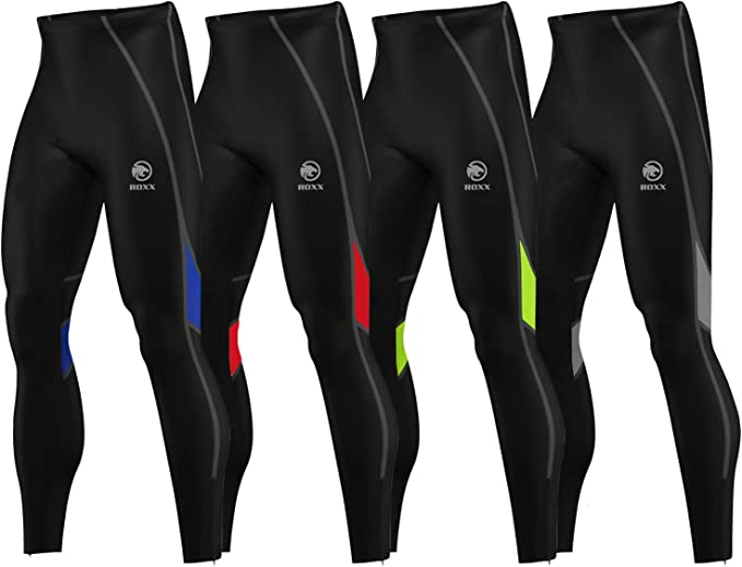 ROXX Mens Cycling Tights Winter Thermal Cold Wear Coolmax 3D Padded Legging Cycling Trouser