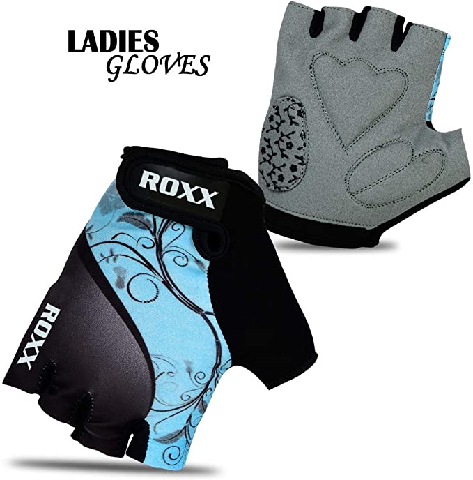 ROXX Cycling Gloves Fingerless Mens Women Kids Unisex Gel Padded Cycling Gloves Half Finger Bike Riding Mitts