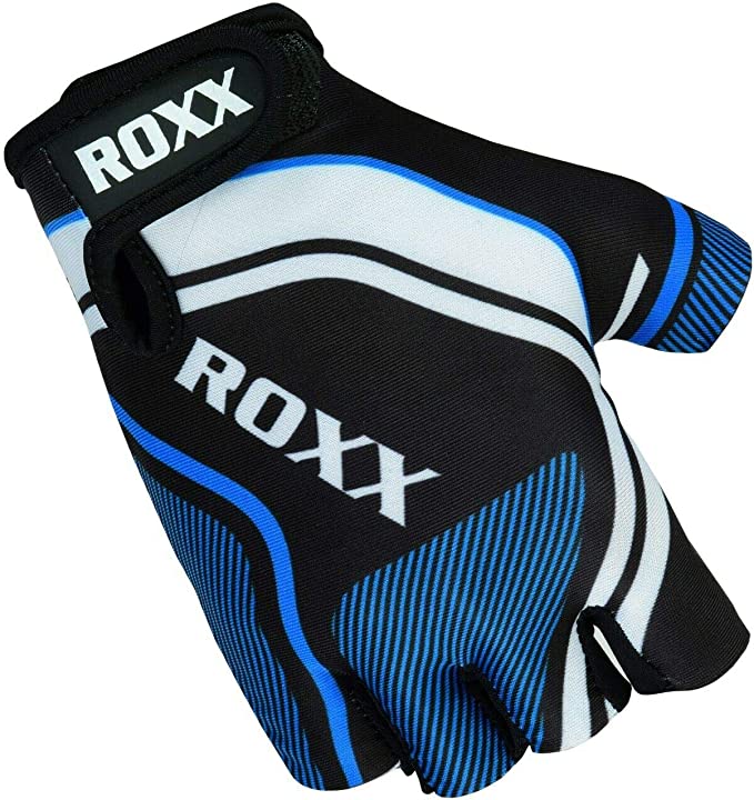 ROXX Cycling Gloves Fingerless Mens Women Kids Unisex Gel Padded Cycling Gloves Half Finger Bike Riding Mitts