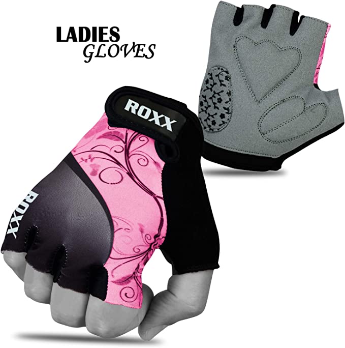 ROXX Cycling Gloves Fingerless Mens Women Kids Unisex Gel Padded Cycling Gloves Half Finger Bike Riding Mitts