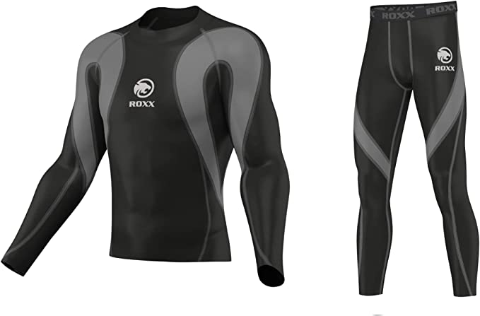 Mens Compression Tights + Top Base Layer Skin Tights Shirt Armour Full Suit