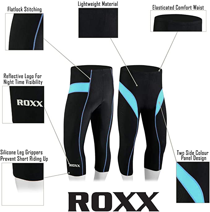 ROXX Women's ladies Quality ¾ Three Quarter Legging Cycling Shorts Cool-max Padded Outdoor Cycle Tight girl Shorts SPORTS