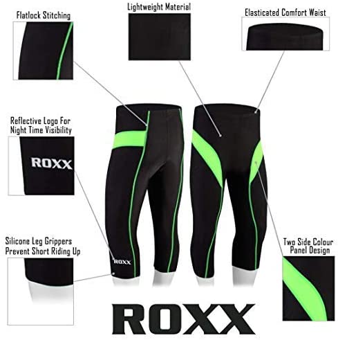 ROXX Women's ladies Quality ¾ Three Quarter Legging Cycling Shorts Cool-max Padded Outdoor Cycle Tight girl Shorts SPORTS