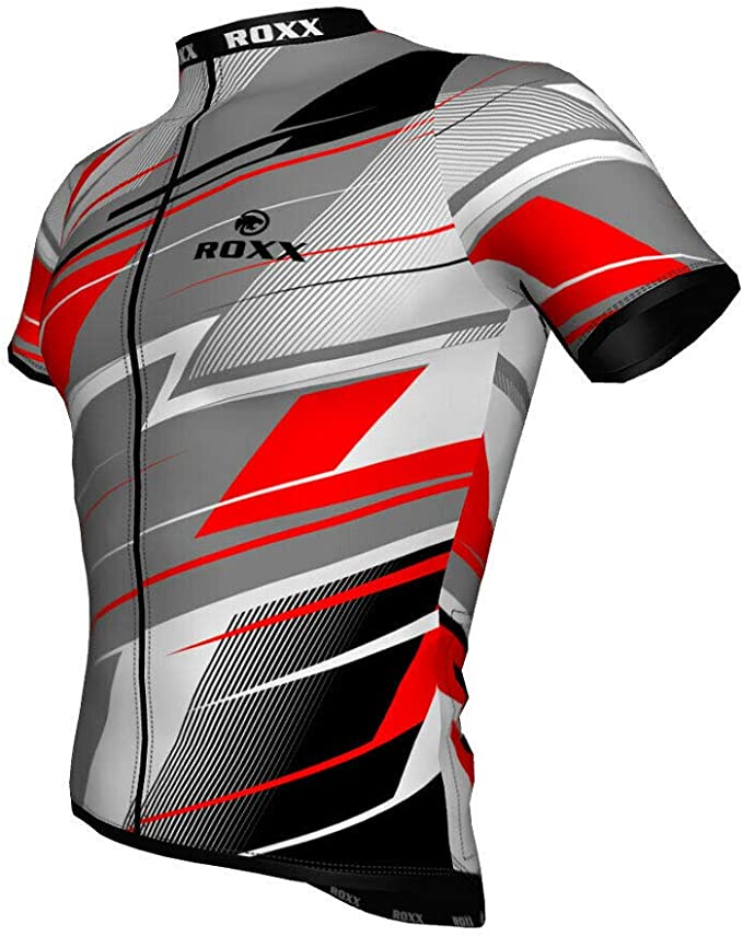 ROXX SPORT Mens cycling jersey Breathable Short Sleeve Cycling Jersey Quick Dry Bike MTB Top