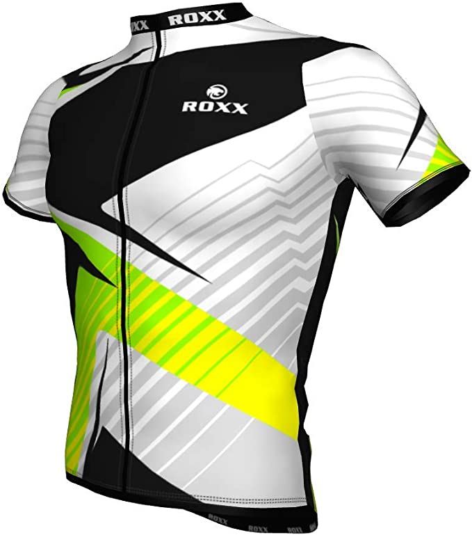 ROXX SPORT Mens cycling jersey Breathable Short Sleeve Cycling Jersey Quick Dry Bike MTB Top