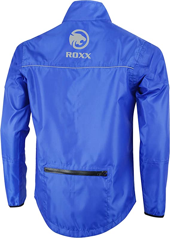 ROXX Cycling Full Zipper Jacket High Visibility Lightweight Waterproof Running Top Rain Coat Breathable Rain Jacket