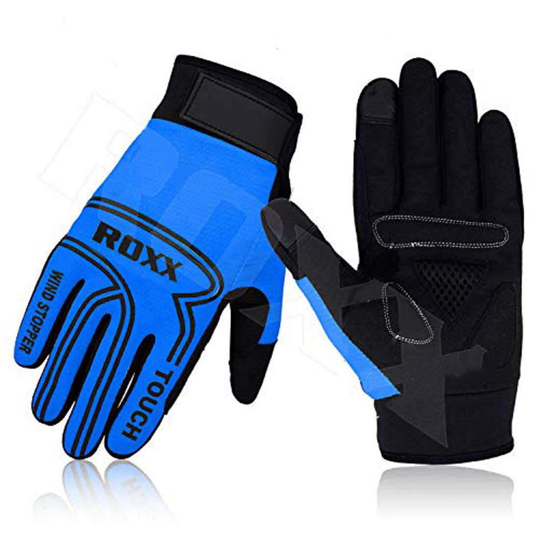 ROXX Cycling Gloves Windproof Gel Padded Touchscreen Full Finger Skidproof Biking Gloves