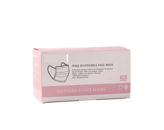3-Ply Disposable Surgical Face Masks - Pack Of 50