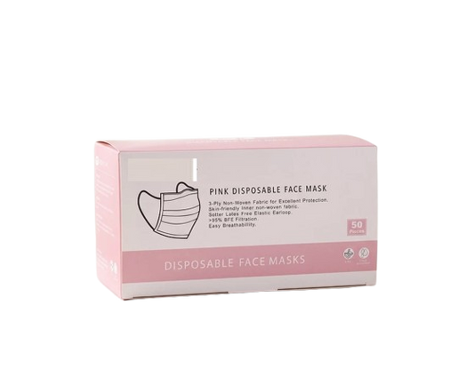 3-Ply Disposable Surgical Face Masks - Pack Of 50