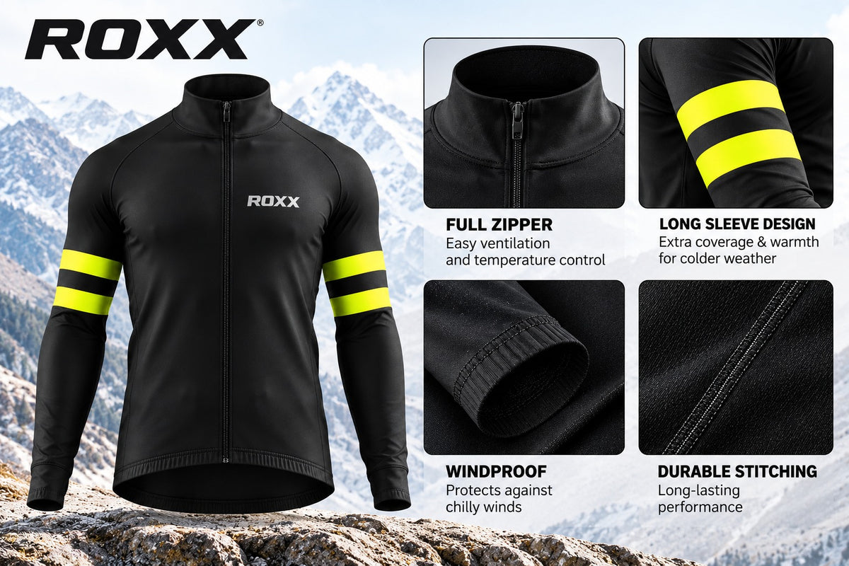 Mens Cycling Jersey Long Sleeve Thermal Windproof Italian Roubaix Jacket Biking