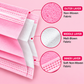 ROXX Disposable Face Masks Pink, 50 Pack, 3-Ply Non-Woven Face Coverings, Lightweight Pleated Design with Elastic Ear Loops, Everyday Use