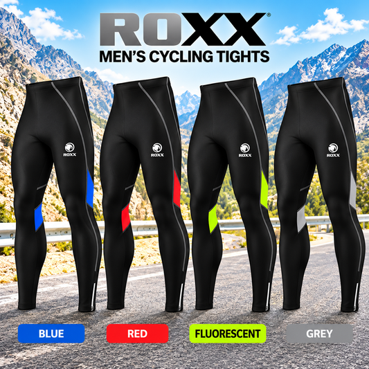 ROXX Mens Cycling Tights Winter Thermal Cold Wear Coolmax 3D Padded Legging Cycling Trouser