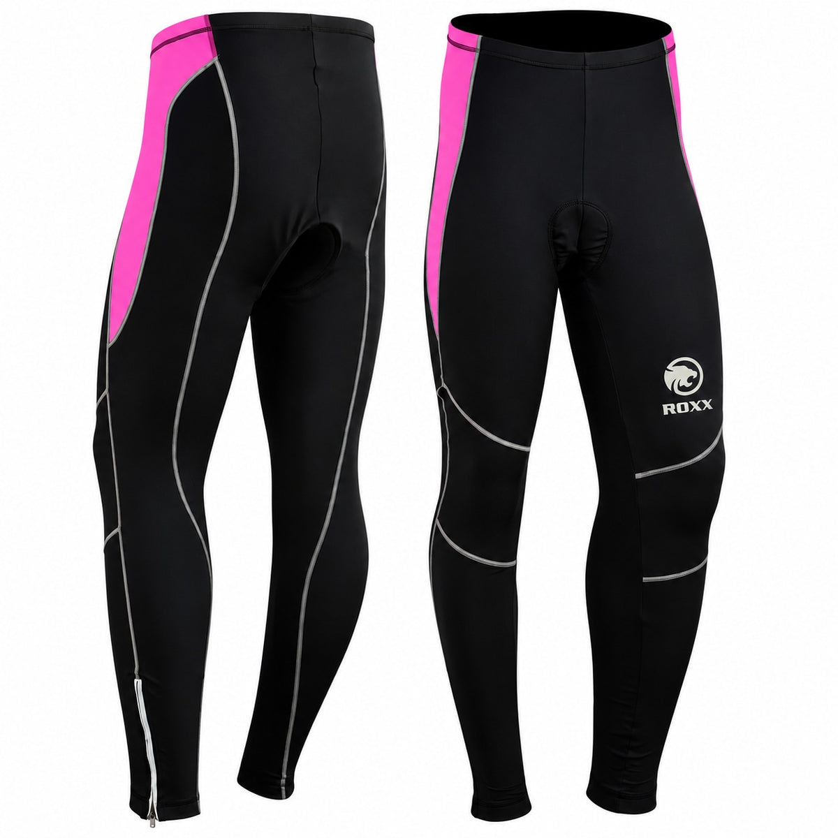 ROXX Ladies Cycling Long Tights Padded Winter Thermal Pants Women Cycle Bicycle Trousers Quick Dry UV Protection Bike Legging
