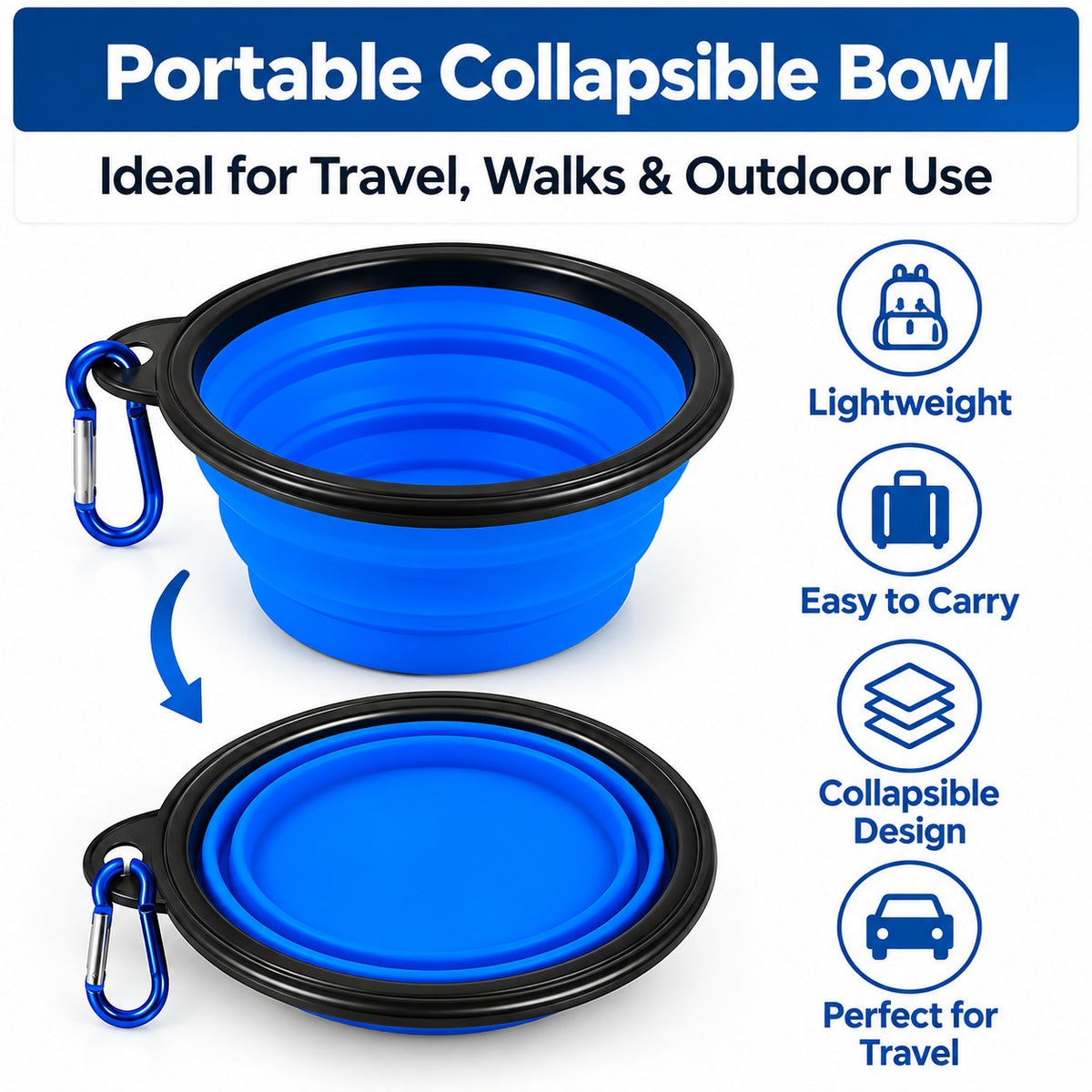 Stainless Steel Dog Bowls with Non slip Silicone Mat | 2 x 400ML Food Bowl for Dogs & Cats | Dishwasher Safe Puppies Feeding Bowls