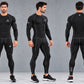 Mens Compression Armour Base layer Top Thermal Skin Fit Shirt + Leggings set
