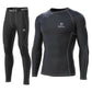 Mens Compression Armour Base layer Top Thermal Skin Fit Shirt + Leggings set