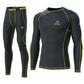Mens Compression Armour Base layer Top Thermal Skin Fit Shirt + Leggings set