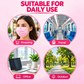 ROXX Disposable Face Masks Pink, 50 Pack, 3-Ply Non-Woven Face Coverings, Lightweight Pleated Design with Elastic Ear Loops, Everyday Use