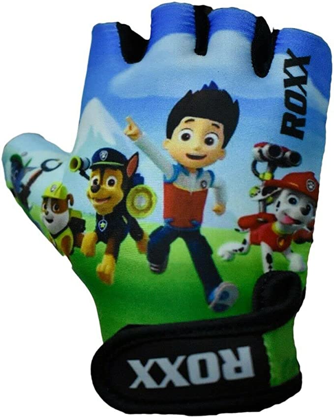 Kids Fingerless Gloves - Boys Girls Children Padded Cycling Scooter Gloves - BMX Cycle Bicycle Fingerless Gloves