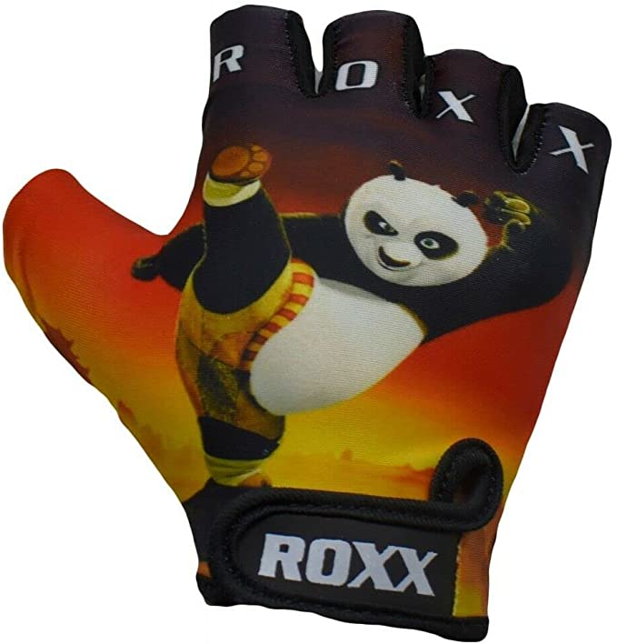 Kids Fingerless Gloves - Boys Girls Children Padded Cycling Scooter Gloves - BMX Cycle Bicycle Fingerless Gloves