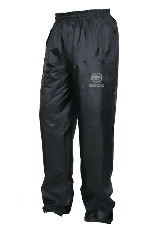 ROXX Men's Women Waterproof Over Trousers, Motorcycle Fishing Hiking Cycling Rain Long Pants Compression