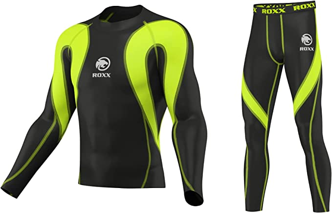 Mens Compression Tights + Top Base Layer Skin Tights Shirt Armour Full Suit