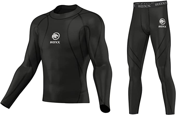 Mens Compression Tights + Top Base Layer Skin Tights Shirt Armour Full Suit