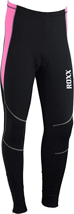 ROXX Ladies Cycling Long Tights Padded Winter Thermal Pants Women Cycle Bicycle Trousers Quick Dry UV Protection Bike Legging