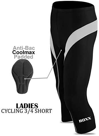 ROXX Women's ladies Quality ¾ Three Quarter Legging Cycling Shorts Cool-max Padded Outdoor Cycle Tight girl Shorts SPORTS