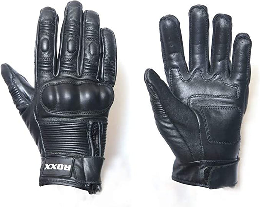 Leather Motorbike Motorcycle Bike Heavy Duty Carbon Fiber Shell Gloves By ROXX